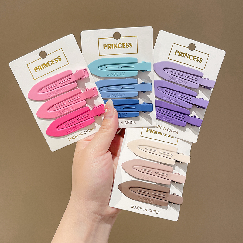 彩色金属无痕发夹气质侧边