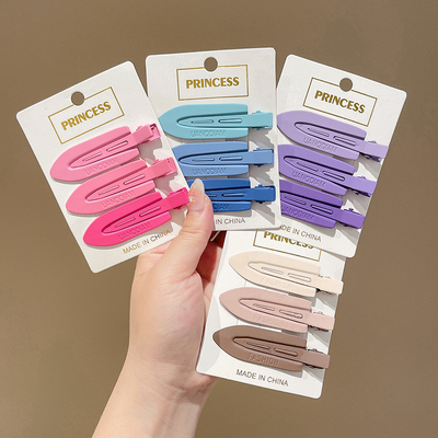 彩色金属无痕发夹气质侧边