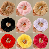 秋冬毛绒大肠发圈女毛茸茸皮筋2026新款 发绳高马尾头绳高级感头饰