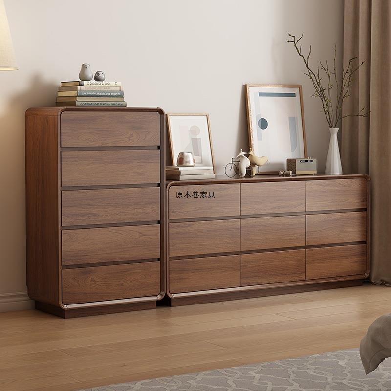 卧室斗柜收纳柜主卧床尾九斗柜实木框客厅储物柜靠墙大容量五斗橱