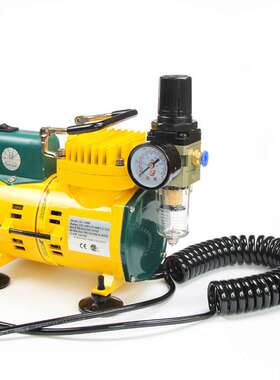 叶红YEHONG AC-108B 模型上色工具气泵套装黄色小型气泵 可调气压