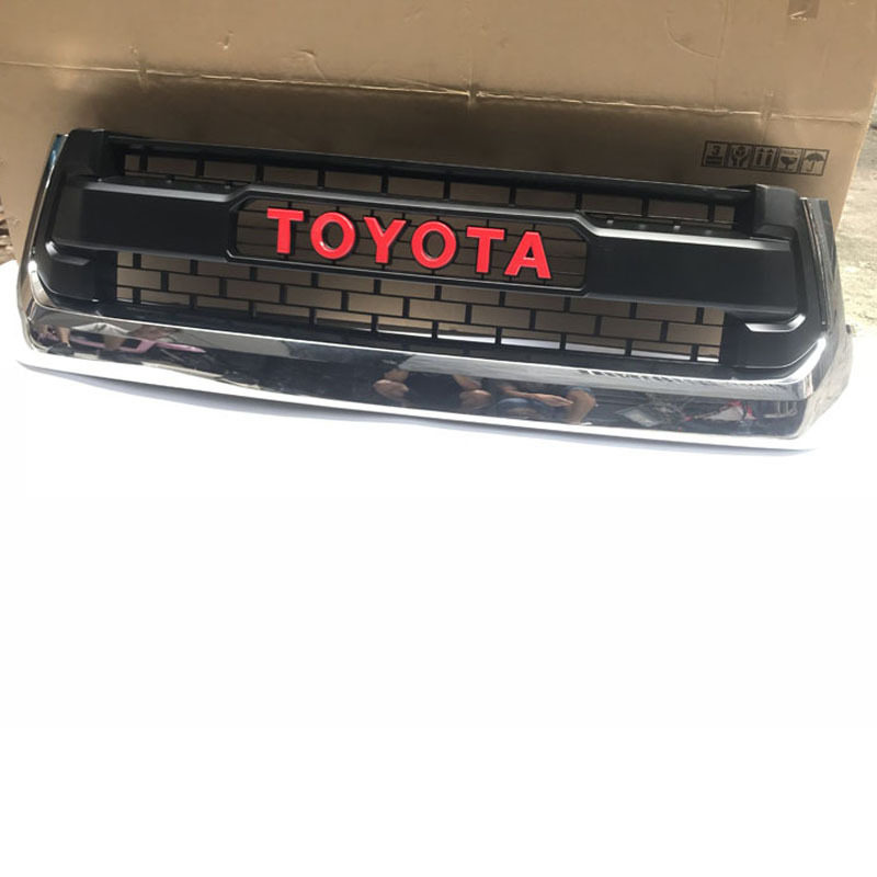 适用14-20年丰田坦途改装TRD中网苔原tundra镀铬边框前脸电镀框