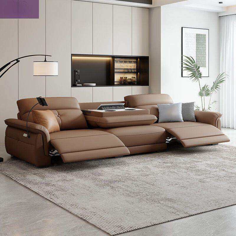 现代直排头层真皮沙发头等舱沙发智能语音控制电动多功能客厅沙发