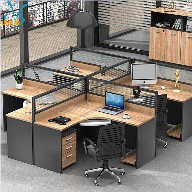 家具办公家具L型屏风工位四个工作位屏风工作位