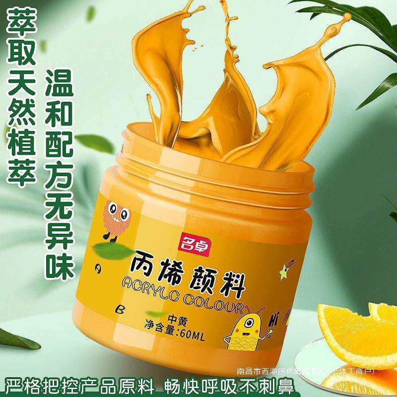 水彩颜料套装儿童美术学生水粉颜料12色24白色丙烯工具全套装盒装