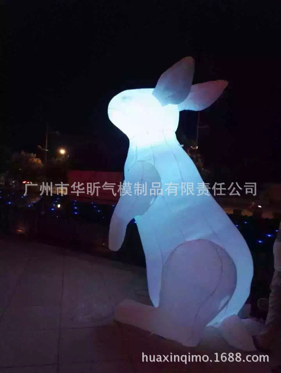 充气月兔气模 月兔中秋节气模 发光月兔气模 充气发光月球