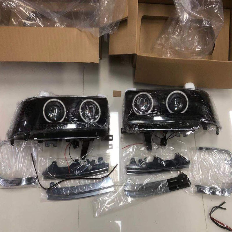 适用于丰田陆地巡洋舰LC80 FJ80 4500大灯LED尾灯 改装天使眼大灯