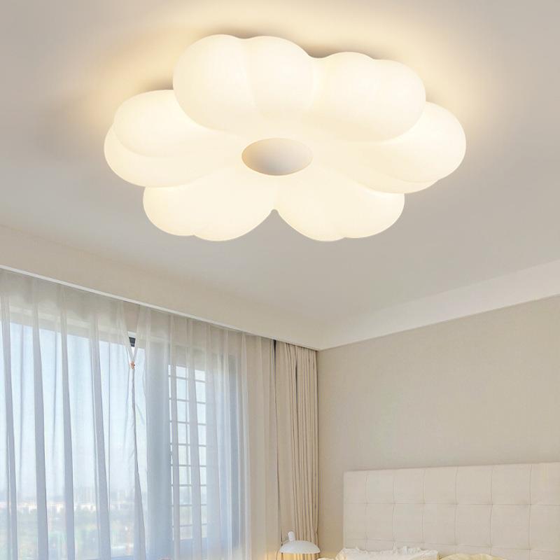 卧室吸顶灯现代简约男女孩花朵儿童房奶油风全光谱护眼灯中山灯具