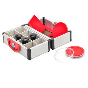 富祥F8088全铝质手提印章盒印章箱多功能收纳箱