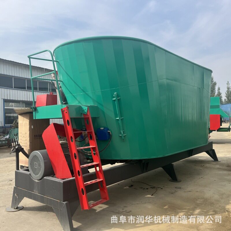 立式TMR全日粮混合机牛马驴养殖草捆破碎混料机喂牛羊草料预混机