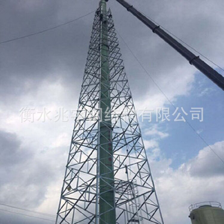 烟囱塔 烟筒塔架 支架塔 钢结构塔架 烟筒支撑 玻璃钢烟筒塔