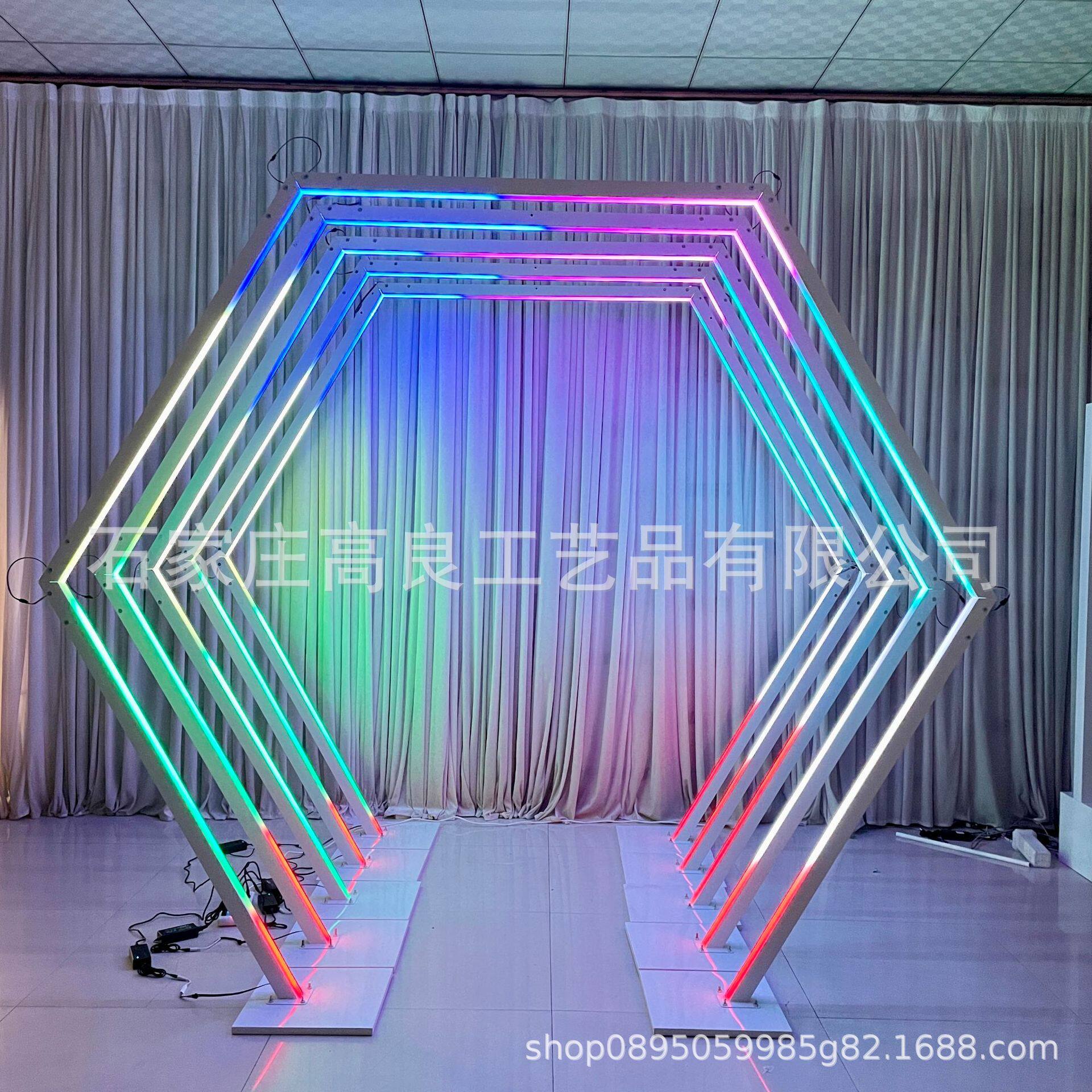 新LED隧道拱形框架婚礼拱门婚礼婚礼派对用品舞台装饰
