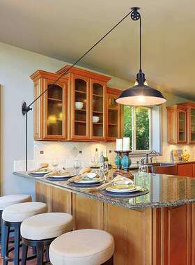 热销LAZADA供货免布线美式床头吊灯餐厅卧室书房厨房灯具