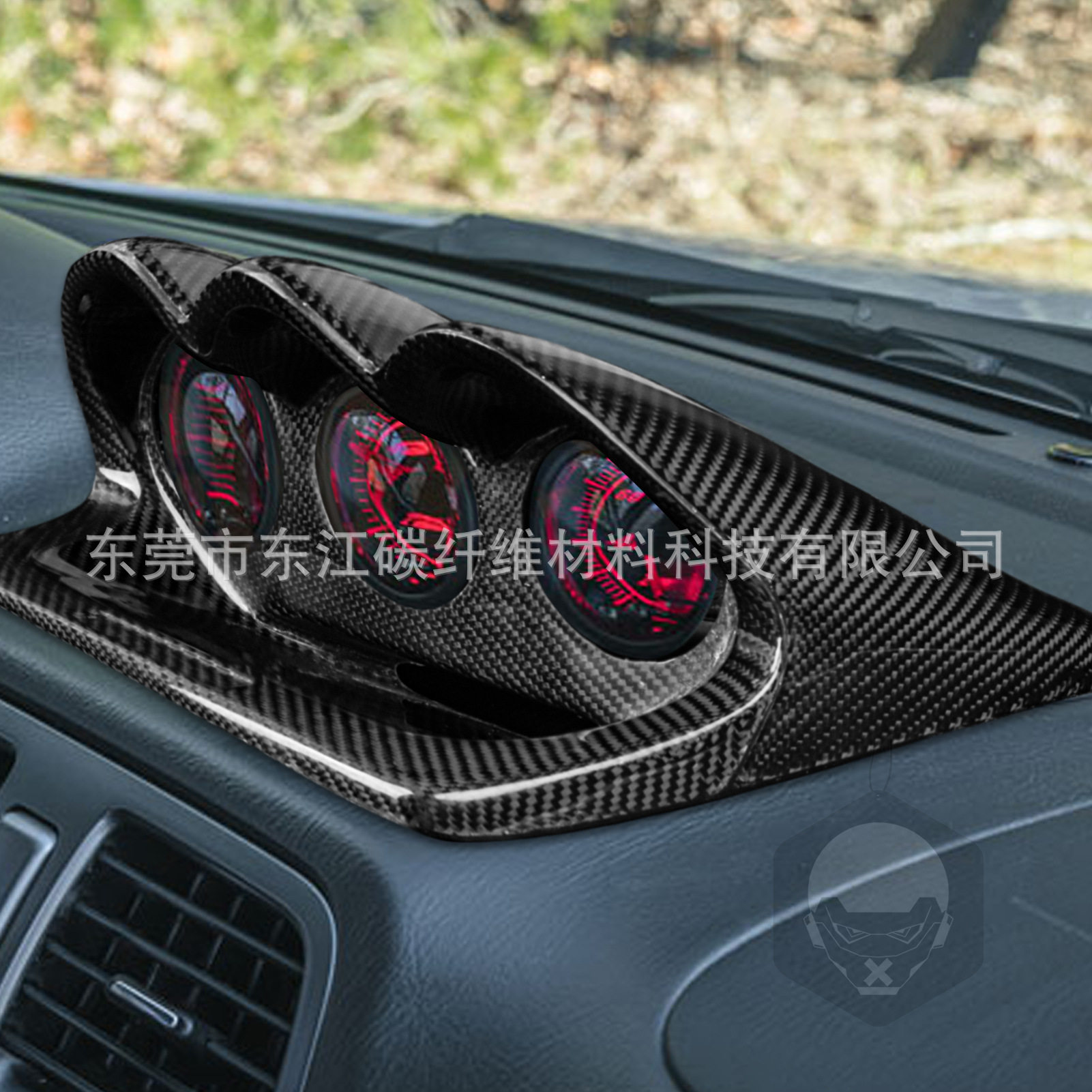 适用斯巴鲁翼豹 改装真碳纤维仪表座 WRX STi 9代 仪表罩06-07年