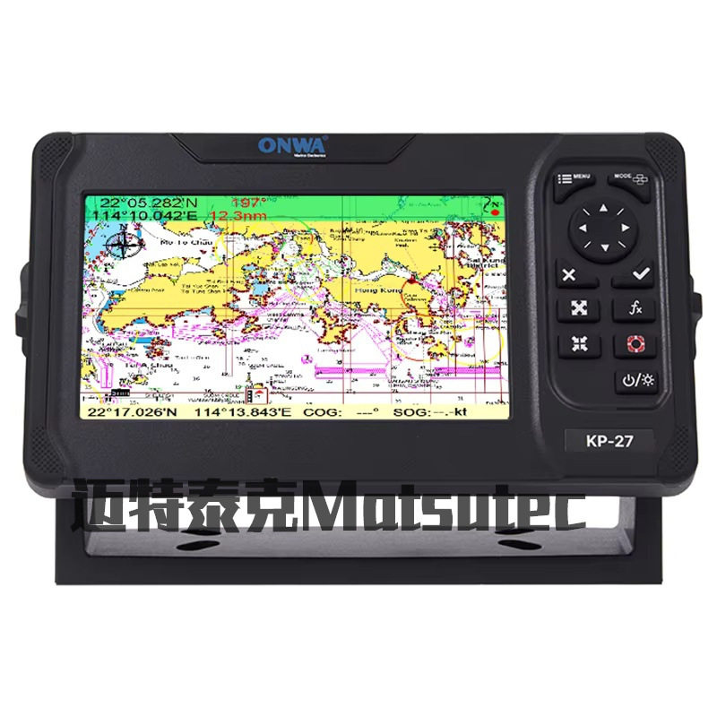 ONWA KP-27 7英寸全球定位系统海图绘图仪海洋应用,12V./24v电压