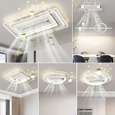 客厅无叶风扇灯现代简约2025年新款全屋套餐组合大气广东中山灯具