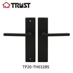华信TP20-TH032BS黑色不锈钢面板配304不锈钢执手锁室内推拉门锁