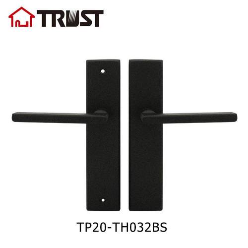 华信TP20-TH032BS黑色不锈钢面板配304不锈钢执手锁室内推拉门锁