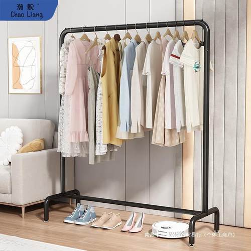挂衣架落地卧室内家用晾晒被子衣服架杆宿舍阳台简易折叠衣帽包邮