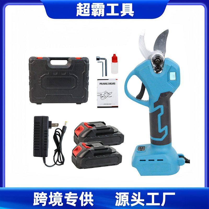 电动修枝剪充电式园林园艺果树锂电树枝剪无线修剪数显款工具批发