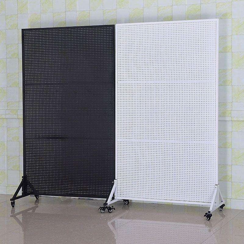 展架展示架立式铁艺洞洞板落地圆孔铁板货饰品厨房配件置物市货