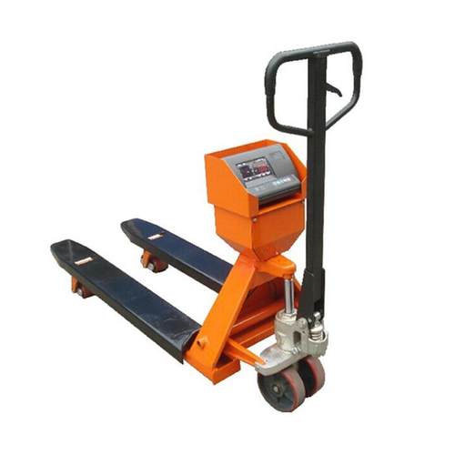 2吨电子叉车秤手拉液压叉车电子秤工厂车间搬运称重移动地牛秤