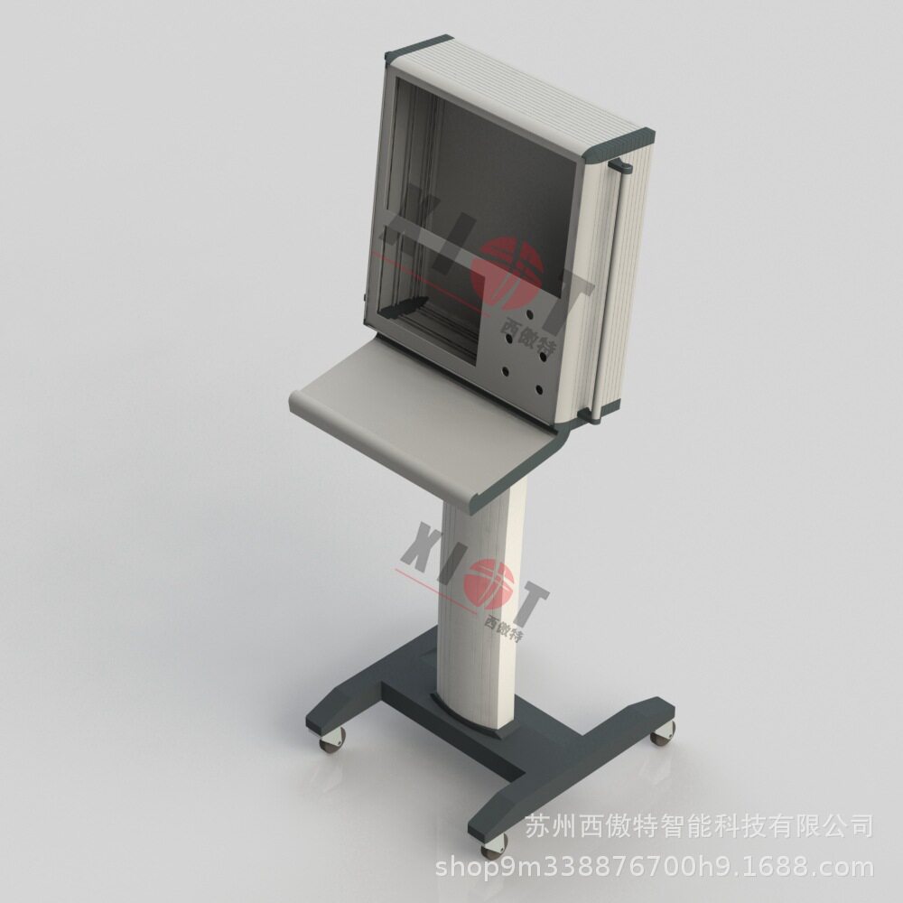 机床悬臂控制箱可移动操作台人机界面触摸屏支架箱7寸10寸配电箱图片