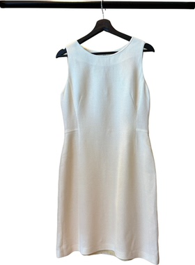 Akris瑞士产白色羊毛连衣裙44码中古二奢Vintage古着(99新)-414