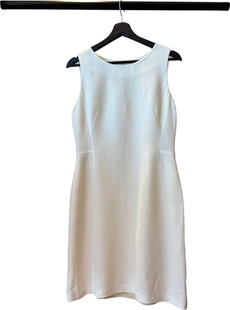 414 99新 Akris瑞士产白色羊毛连衣裙44码 中古二奢Vintage古着