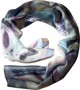 Balmain意大利真丝围巾长方450 古着98新 1650中古二奢Vintage