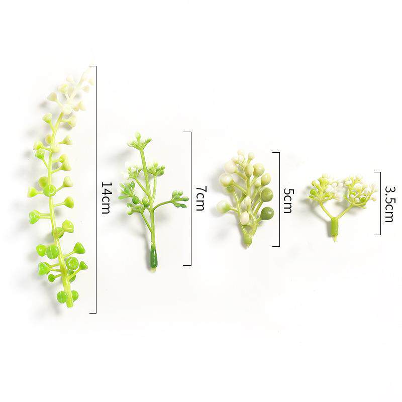 仿真绿植水草野桑果含羞果假植物胸花手捧花装饰配件材料叶子