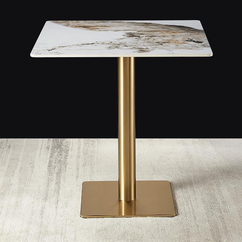 I1意式岩板小方桌简约家用阳台售楼部餐厅酒店奶茶店大排档户外桌