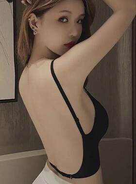 u型美背内衣女新款隐形大露背小胸显大无痕外扩型漫画文胸罩夏季