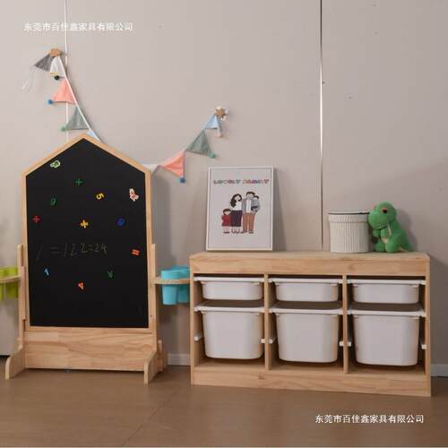 儿童画板磁性双面黑板家用无尘可擦涂实木支架式宝宝早教涂鸦板