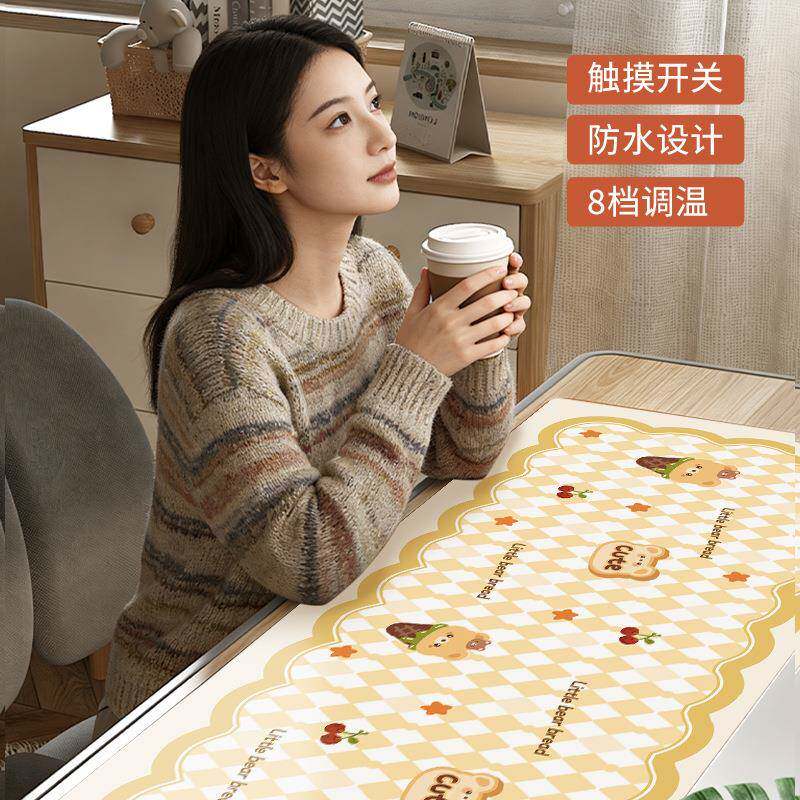 加热鼠标垫超大电发热冬天暖桌垫办公室书桌面垫学生电脑写字暖手