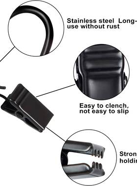 黑色窗帘夹子挂钩铁夹子强力浴帘夹黑铁夹子窗帘夹子