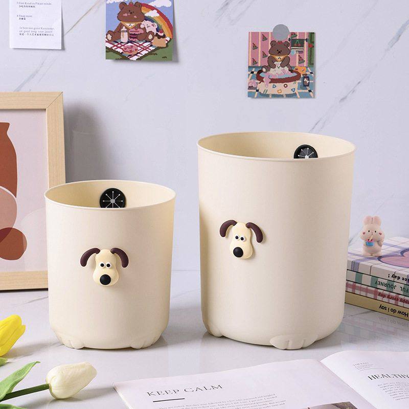 家用可爱小狗桌面垃圾桶客厅卧室小号收纳桶高颜值台面杂物废纸篓,家庭/个人清洁工具,垃圾桶,淘宝优惠券,粉丝福利购,淘宝优惠卷