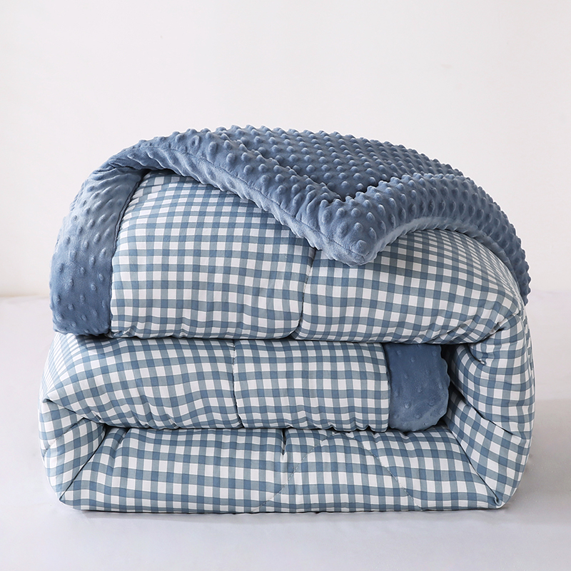 A水洗棉B版豆豆绒被芯秋冬加厚保暖豆豆被1.5m2.0m单人双人被褥子