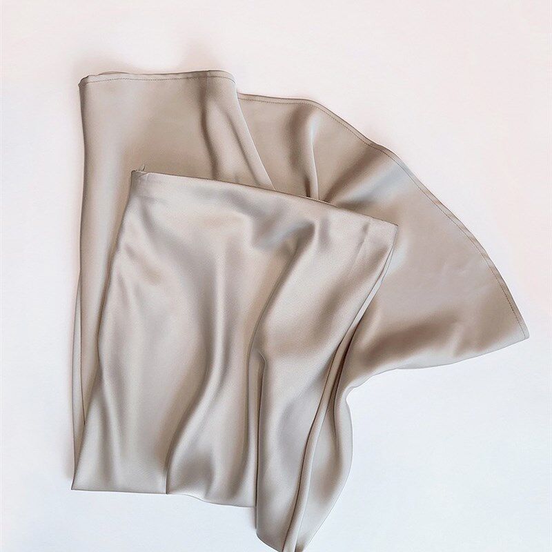 高级感丝滑缎面半身裙女2024春夏中长款鱼尾裙高腰显瘦垂感包臀裙