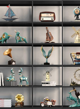 家居摆件客厅玄关柜书房酒柜装饰品办公室书柜书架创意小装饰品
