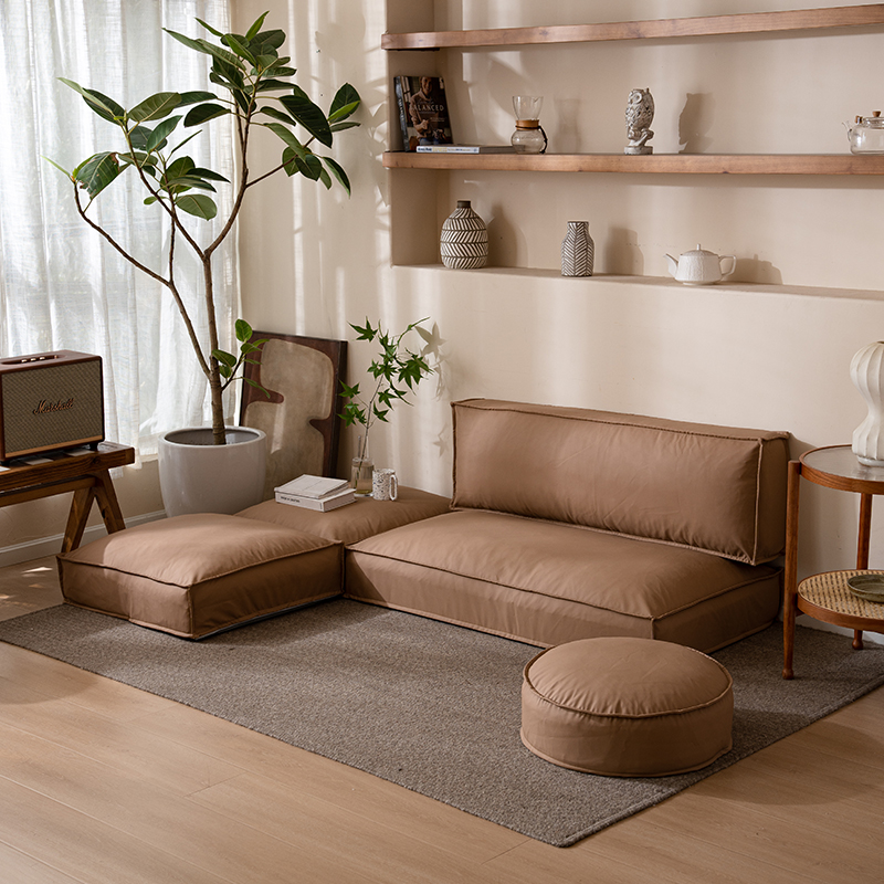 海绵榻榻米垫子靠垫垫子懒人沙发可躺可睡模块蒲团坐垫猫爪布圆墩