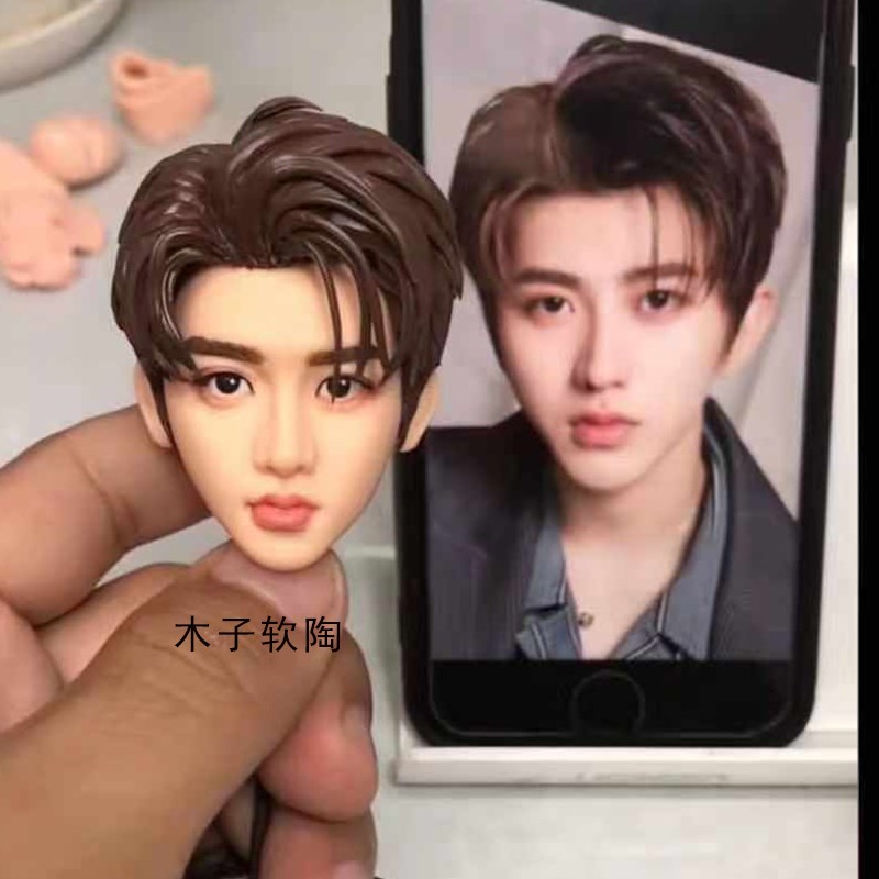 捏泥人真人软陶人偶手办蜡像定制玩偶公仔泥塑diy照片结婚礼物