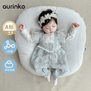 秋季小月龄外出服新生婴儿衣服春装连体衣女宝宝哈衣春秋季超洋气