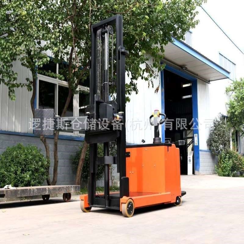 全电动堆高抱夹车圆形货物装卸升高车纸卷搬运液压夹抱车叉车