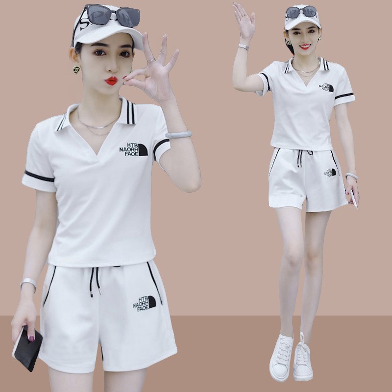 2024夏季新款女士运动服套装休闲时尚短袖短裤两件套小个子爆款