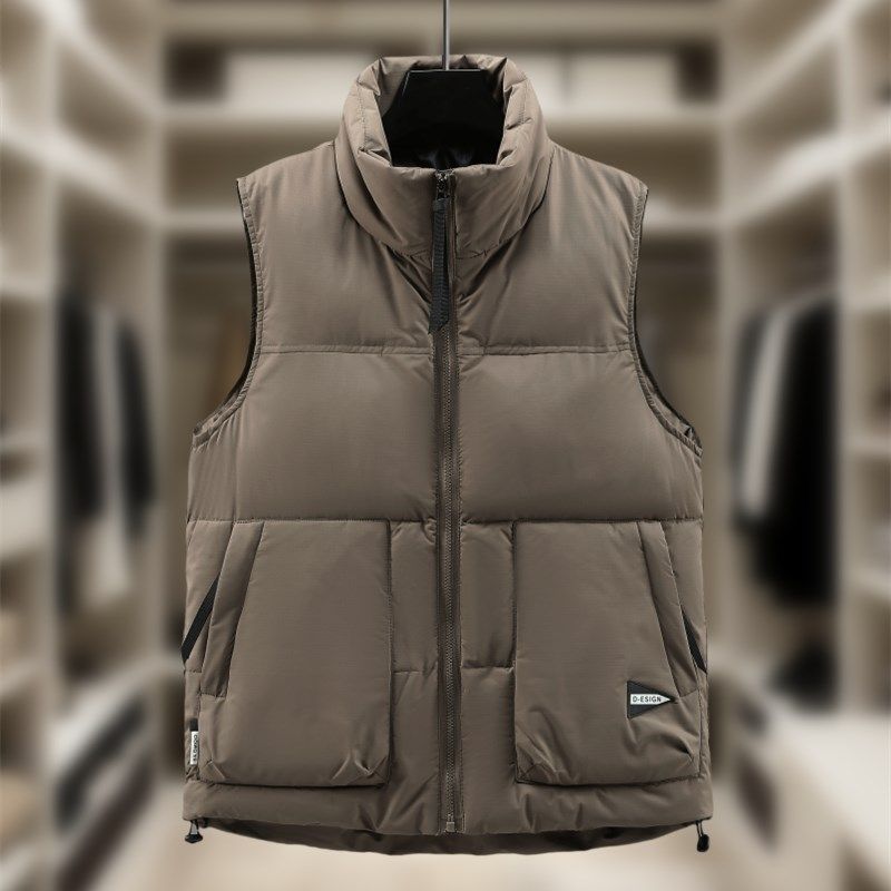 潮牌马甲男款冬季保暖坎肩背心马夹男士潮流立领棉服无袖棉衣外套