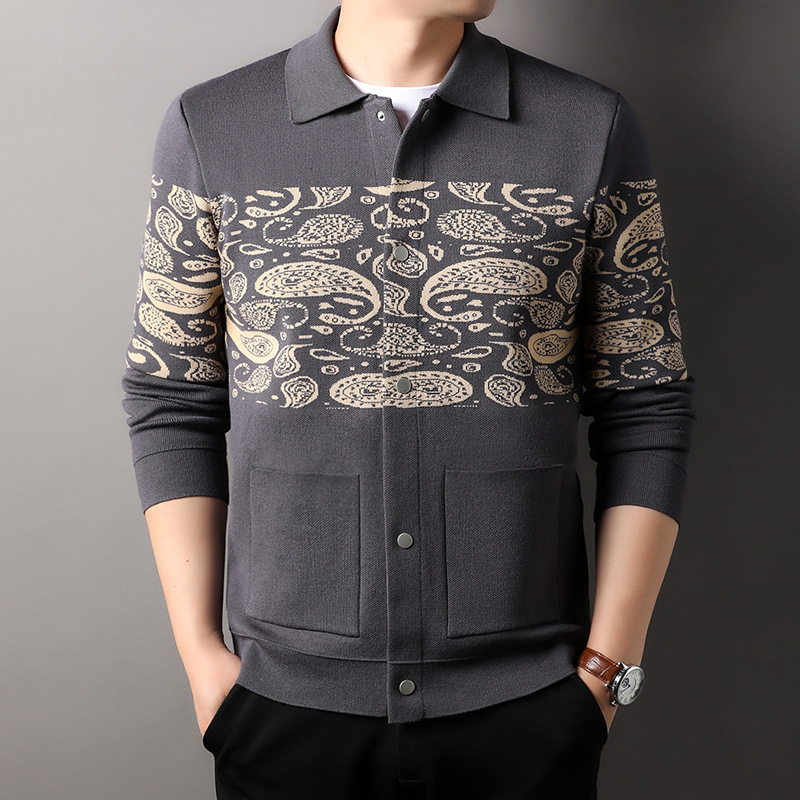 2024春秋季男士新款针织衫开衫外套韩版休闲百搭中青年针织衫