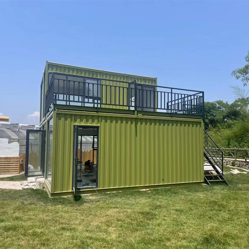 专业集装箱办公室移动住人箱式活动房门卫室耐用隔热大波纹板箱房图片