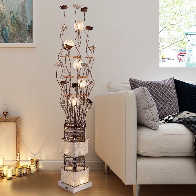 立体网红落地灯客厅摆件高档卧室花瓶调光地灯婚房装饰电视柜摆件,家装灯饰光源,置物功能落地灯,淘宝优惠券,粉丝福利购,淘宝优惠卷
