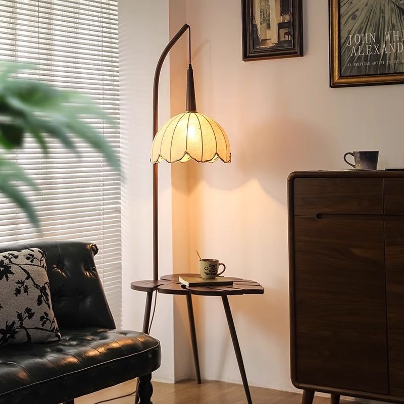 中古落地灯客厅沙发边高级感氛围灯轻奢卧室床头置物一体立式台灯,家装灯饰光源,置物功能落地灯,淘宝优惠券,粉丝福利购,淘宝优惠卷